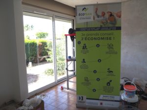 Visite d'une maison rénovée énergétiquement à Biganos - intérieur