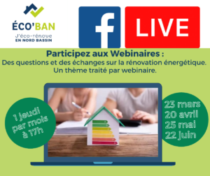 Facebook Live CREAQ 1er semestre 2023 - jeudi 23 mars 20 avril 25 mai 22 juin à 17h