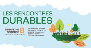 Visuel 2 horizontal - Les Rencontres Durables - Parc Public Audenge - Dimanche 8 octobre 2023 - Stand conjoint ÉCO'BAN et COBAN