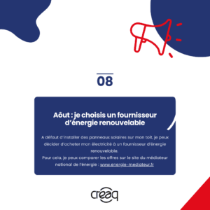 Le Conseil de Mois d'AOÛT : je choisis un fournisseur d'énergie renouvelable